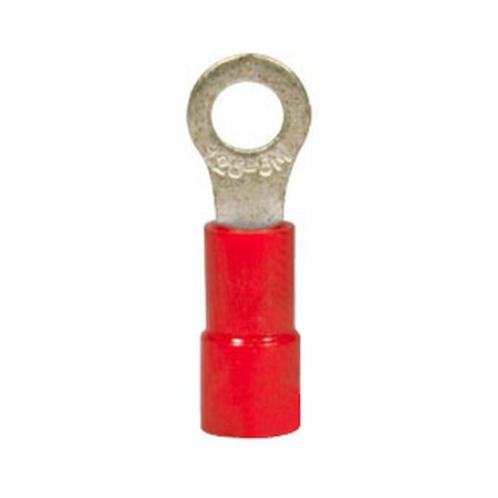 AFTERMARKET Ring Terminal, Insulated, Wire Size 2216, Stud Size 6, 10 Pk A-R03-AI